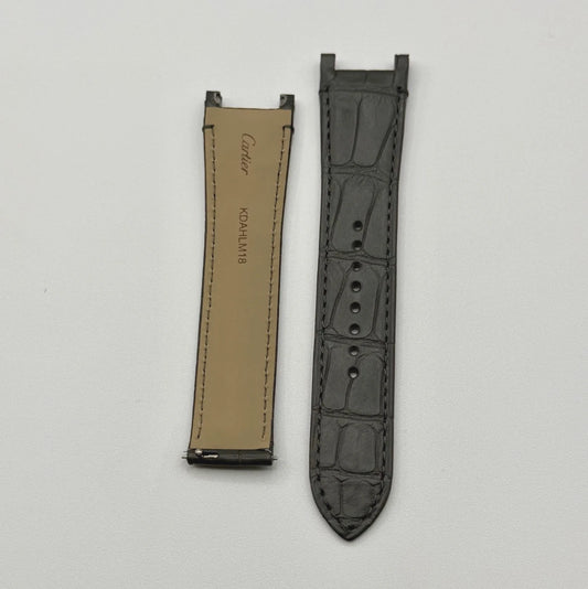 Cartier Pasha cinturino orologio pelle alligatore grigio KDAHLM18 21/18mm