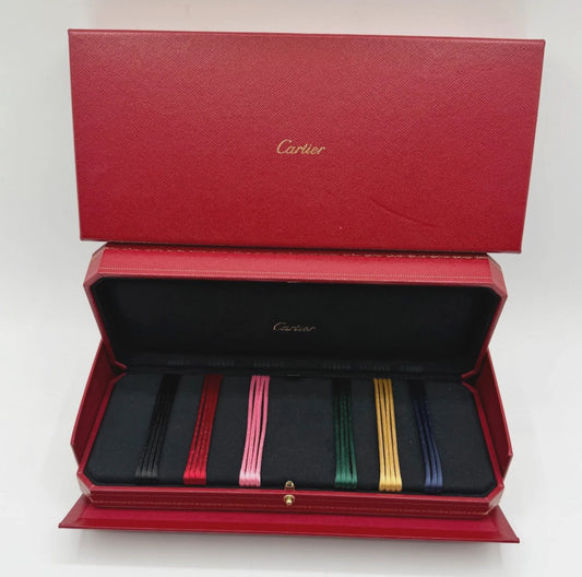 Cartier scatola bracciale bracelet box ref. CRCO000490 + corde bracciale Trinity