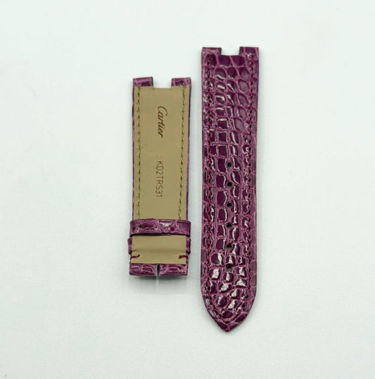 Cartier Bagnoire cinturino alligatore viola purple KD2TRS31 20/18mm