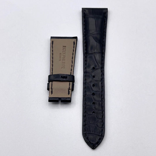 Patek Philippe cinturino alligatore nero black alligator strap 21/16mm