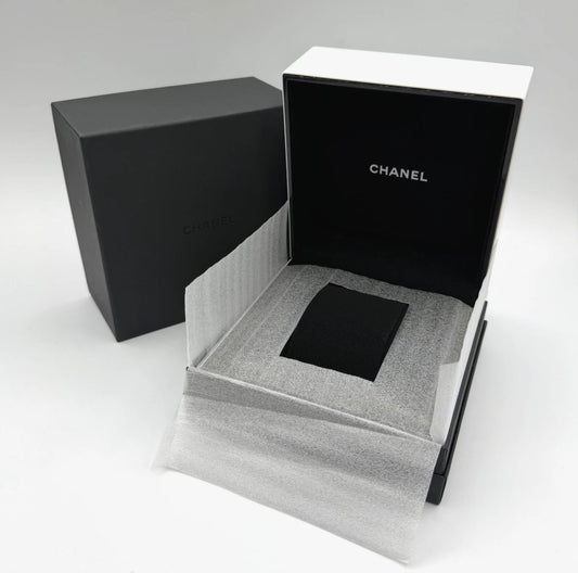 Chanel J12 scatola orologio watch box pelle bianca white leather