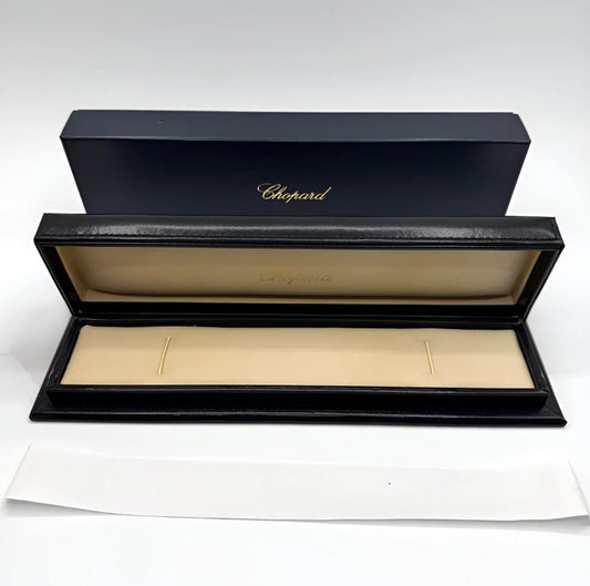 Chopard scatola orologio/bracciale watch/bracelet box pelle blu blue leather