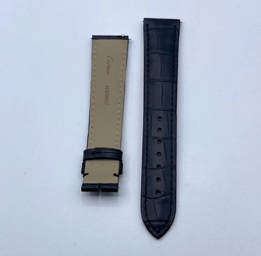 Cartier Tank cinturino alligatore nero black KD8TBK97 19/16mm