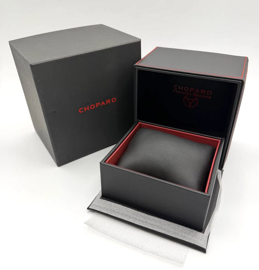 Chopard Millemiglia scatola orologio watch box pelle nera black leather