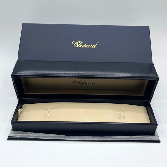 Chopard scatola orologio/bracciale watch/bracelet box pelle blu blue leather