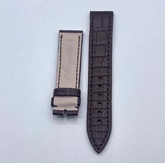 Breguet Classique 9068 cinturino alligatore watch strap marrone brown 17/16mm