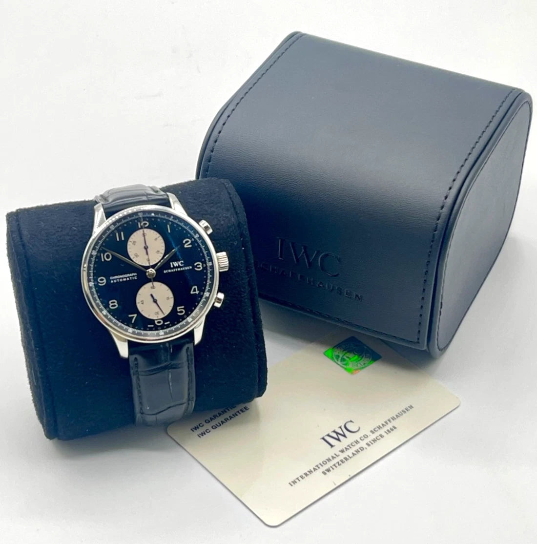 IWC Portuguese Chronograph 41mm acciaio steel ref IW371404 cal 79350
