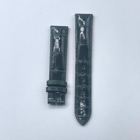 Cartier Tank cinturino alligatore verde green alligator KD8SAP49 16/14mm