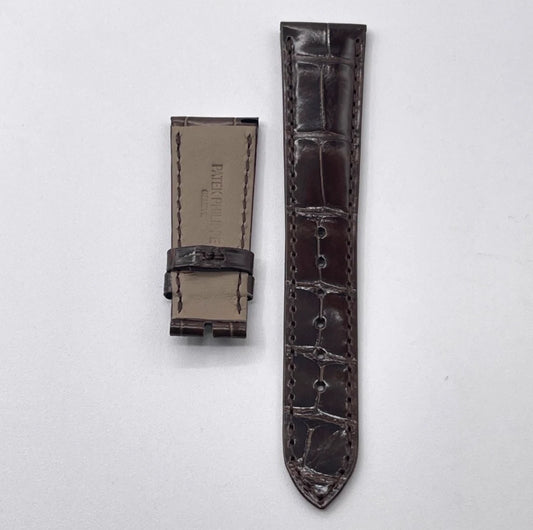 Patek Philippe cinturino alligatore marrone brown alligator strap 20/16mm