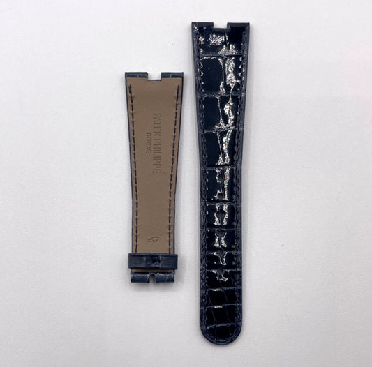 Patek Philippe Golden Ellipse cinturino alligatore blue alligator strap 21/15mm