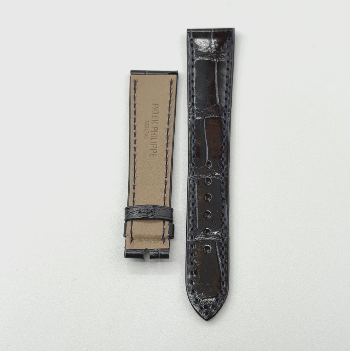 Patek Philippe cinturino alligatore blu blue alligator strap 19/16mm