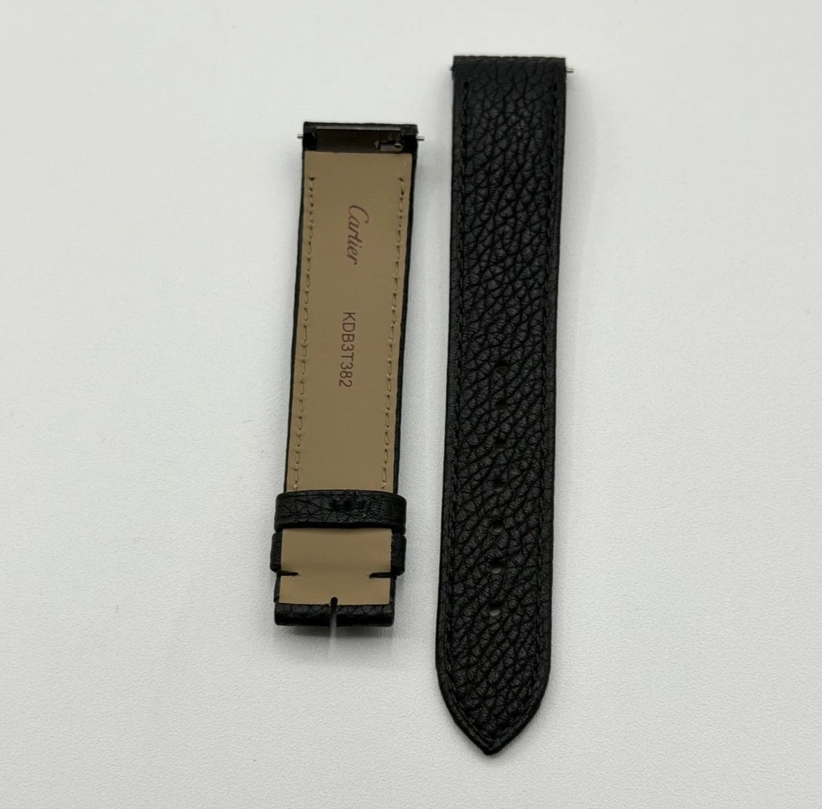 Cartier Santos Dumont cinturino pelle nera black calf leather KDB3T382 17/16mm