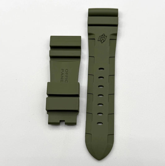 Panerai Luminor Submersible cinturino gomma verde watch strap 26/22mm