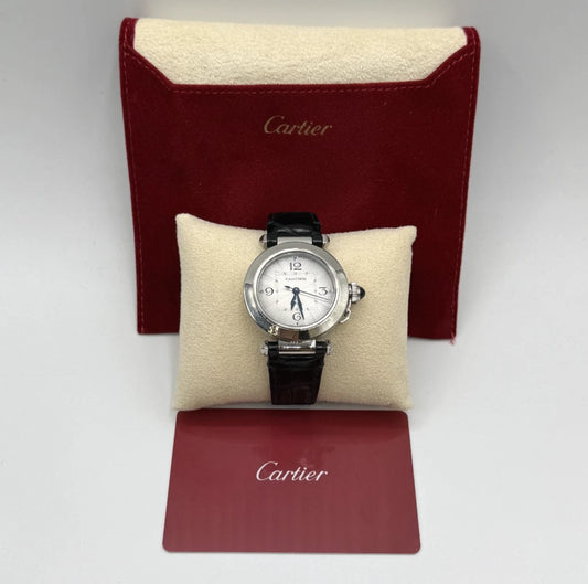 Cartier Pasha 35mm acciaio steel ref WSPA0013 calibro 1847MC anno 2020