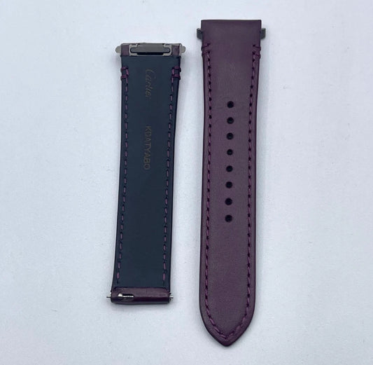 Cartier Santos cinturino orologio pelle vegetale viola puple KDATYABO 18.5/16mm
