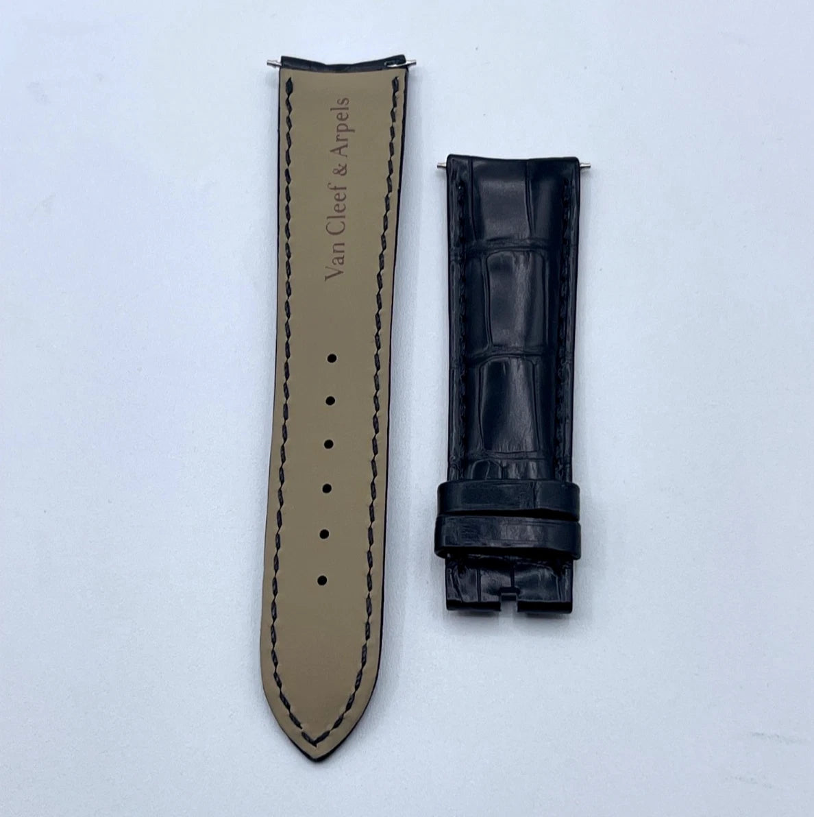 Van Cleef & Arpels Midnight cinturino orologio nero black strap 20/18mm