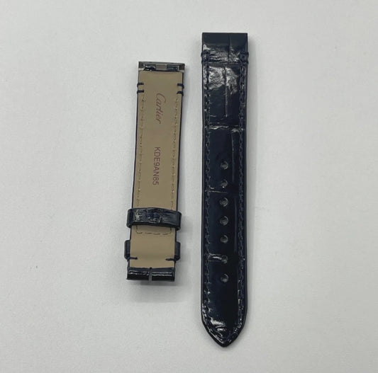 Cartier Tank Francaise cinturino orologio alligatore blu blue KDE9AN85 15/14