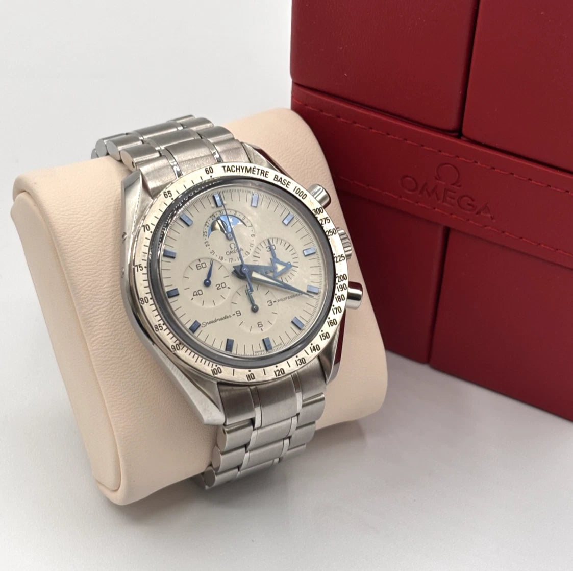 Omega Speedmaster Moonwatch Moonphase 42mm acciaio steel ref 145.0055 cal 1866 L