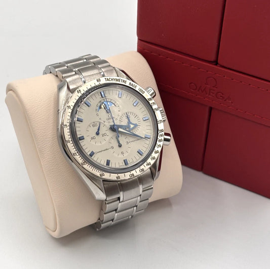 Omega Speedmaster Moonwatch Moonphase 42mm acciaio steel ref 145.0055 cal 1866 L