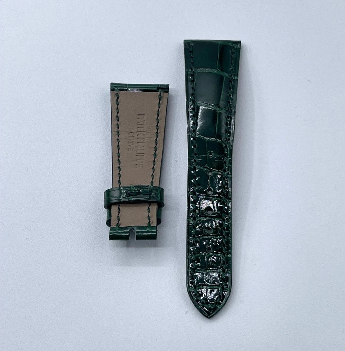 Patek Philippe cinturino alligatore verde green alligator 19/14mm