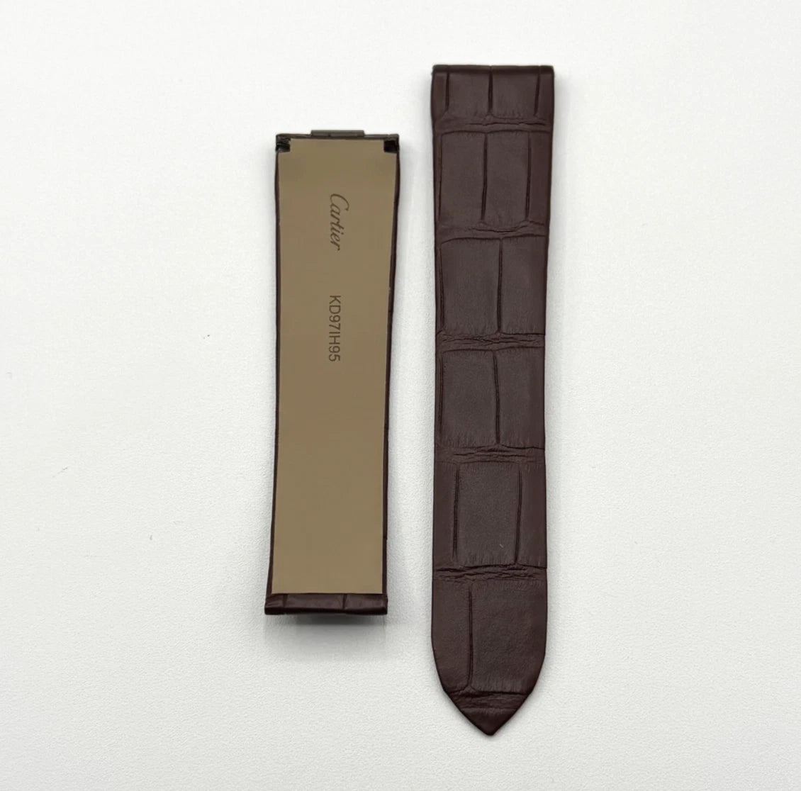 Cartier Santos Dumont cinturino alligatore marrone brown KD97IH95 21/18mm