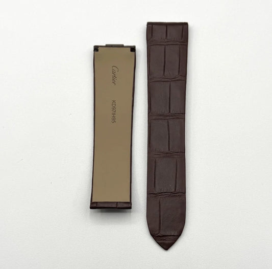 Cartier Santos Dumont cinturino alligatore marrone brown KD97IH95 21/18mm
