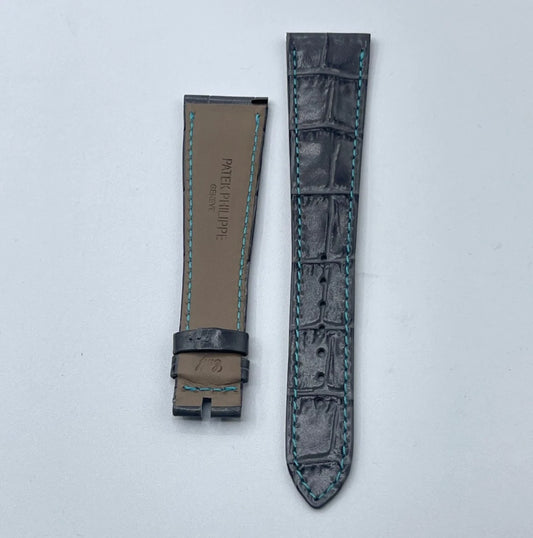 Patek Philippe cinturino alligatore grigio grey alligator strap 22/16mm
