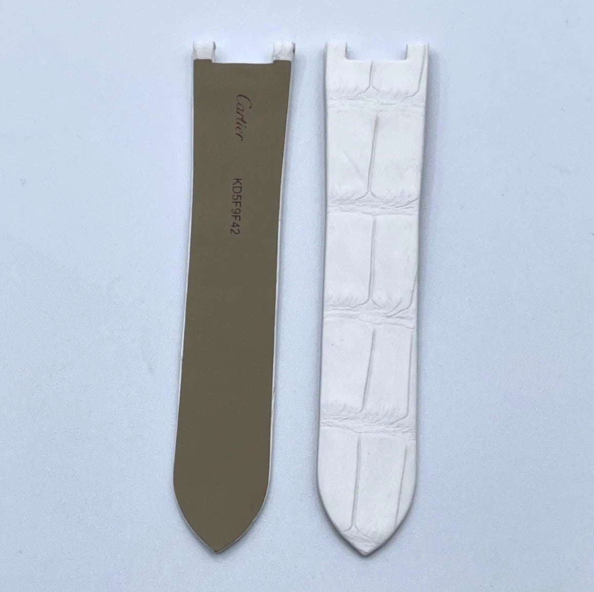 Cartier Envol d'un Phoenix cinturino orologio alligatore white strap 20/18mm