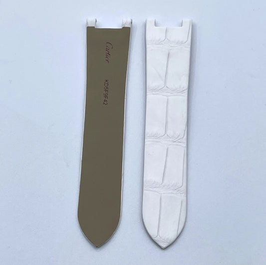Cartier Envol d'un Phoenix cinturino orologio alligatore white strap 20/18mm