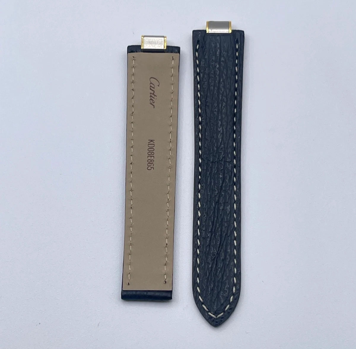 Cartier Must cinturino squalo nero black shark KD08E865 17/14mm
