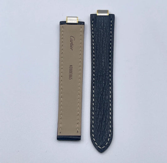 Cartier Must cinturino squalo nero black shark KD08E865 17/14mm