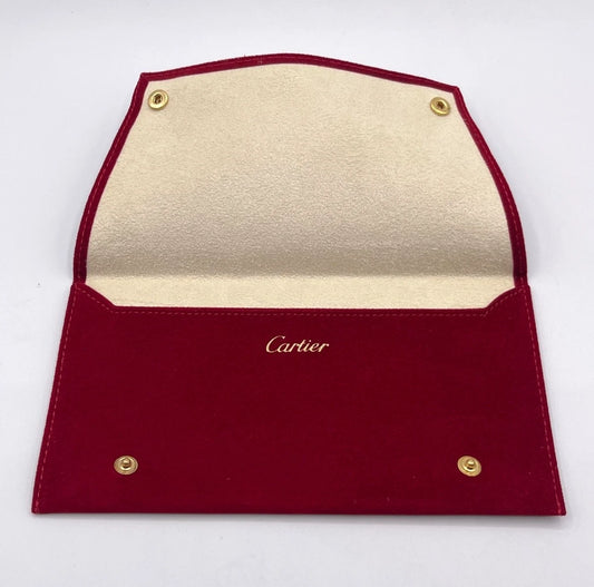 Cartier pochette da viaggio travel box porta occhiali/cinturino velluto