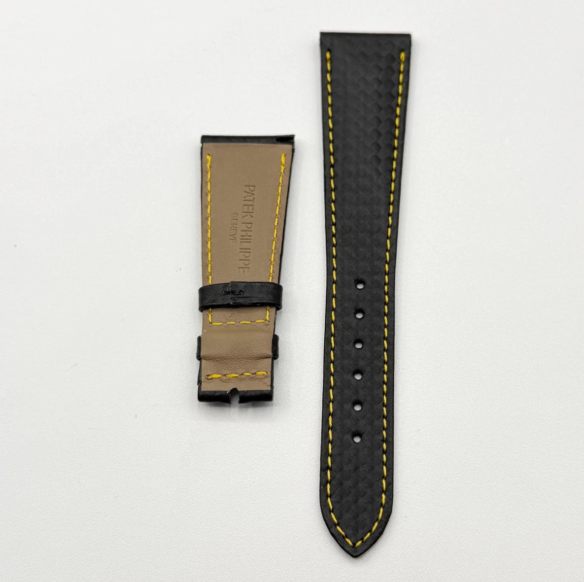 Patek Philippe Calatrava cinturino pelle nero techno leather strap 22/16mm