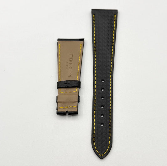 Patek Philippe Calatrava cinturino pelle nero techno leather strap 22/16mm