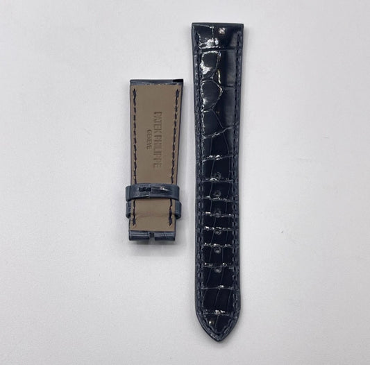 Patek Philippe cinturino alligatore blu blue alligator strap 20/16mm