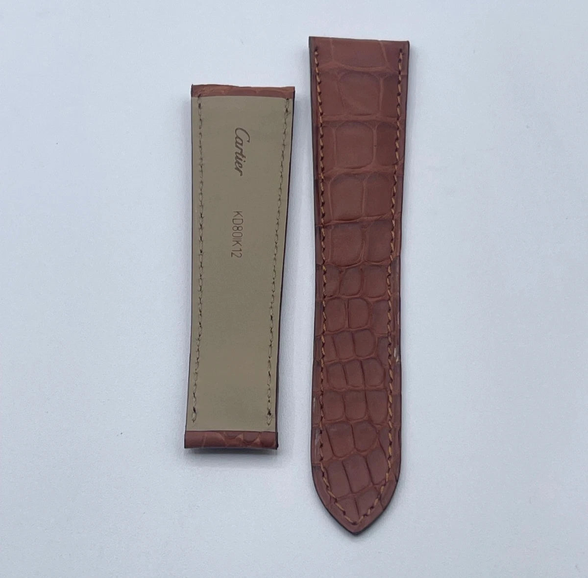 Cartier cinturino alligatore marrone brown KD80IK12 23/18mm