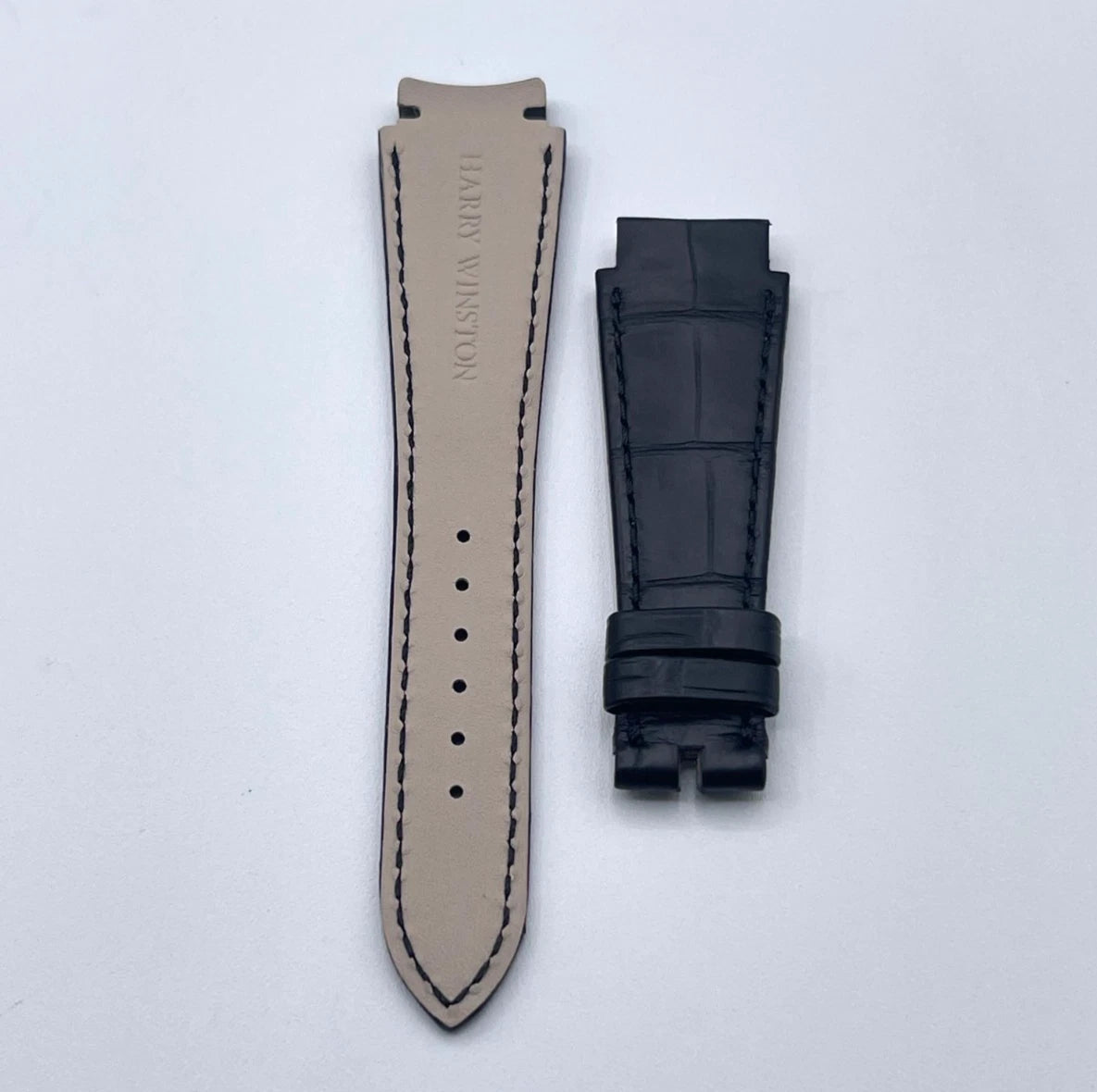Harry Winston cinturino alligatore nero black strap 23(18)/16mm