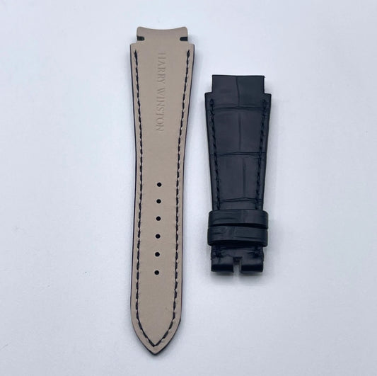 Harry Winston cinturino alligatore nero black strap 23(18)/16mm