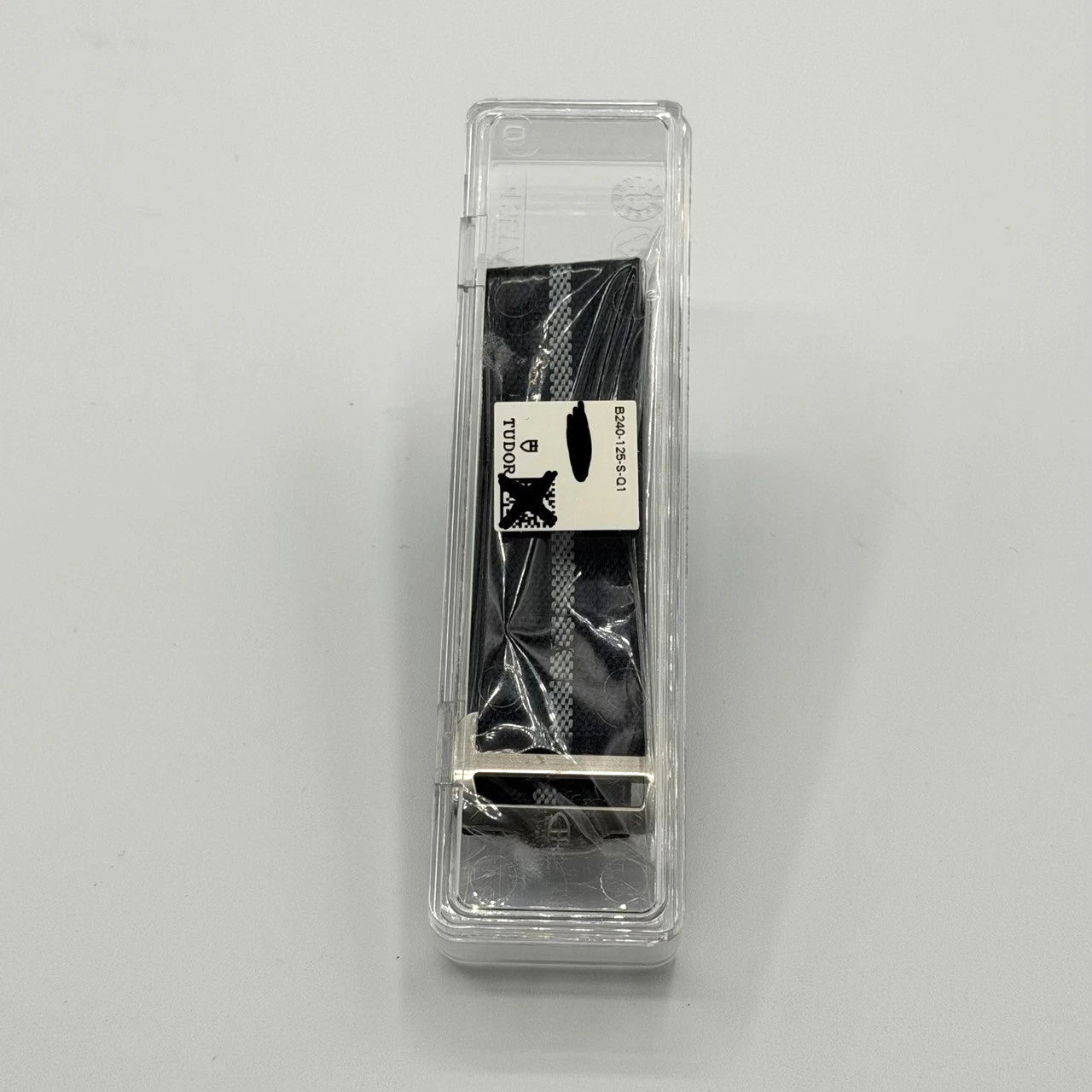 Tudor Black Bay cinturino Nato strap tessuto fabric nero grigio black grey 22mm