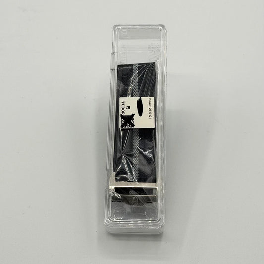 Tudor Black Bay cinturino Nato strap tessuto fabric nero grigio black grey 22mm