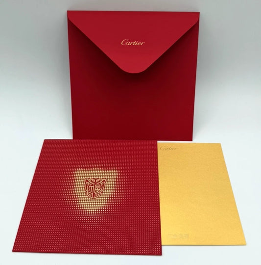 Cartier set 10 busta ringraziamento greetings card