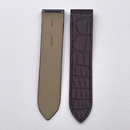 Cartier Santos 100GM cinturino alligatore marrone brown KD95JM52 23/21mm