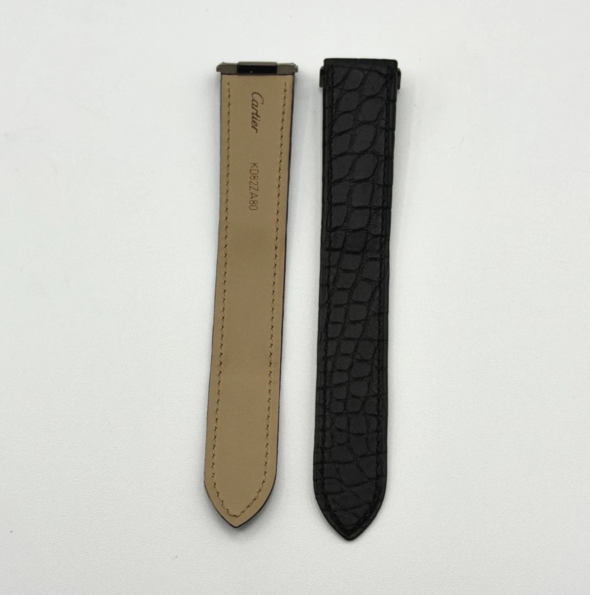 Cartier cinturino alligatore nero black alligator KD82ZA80 20/18mm