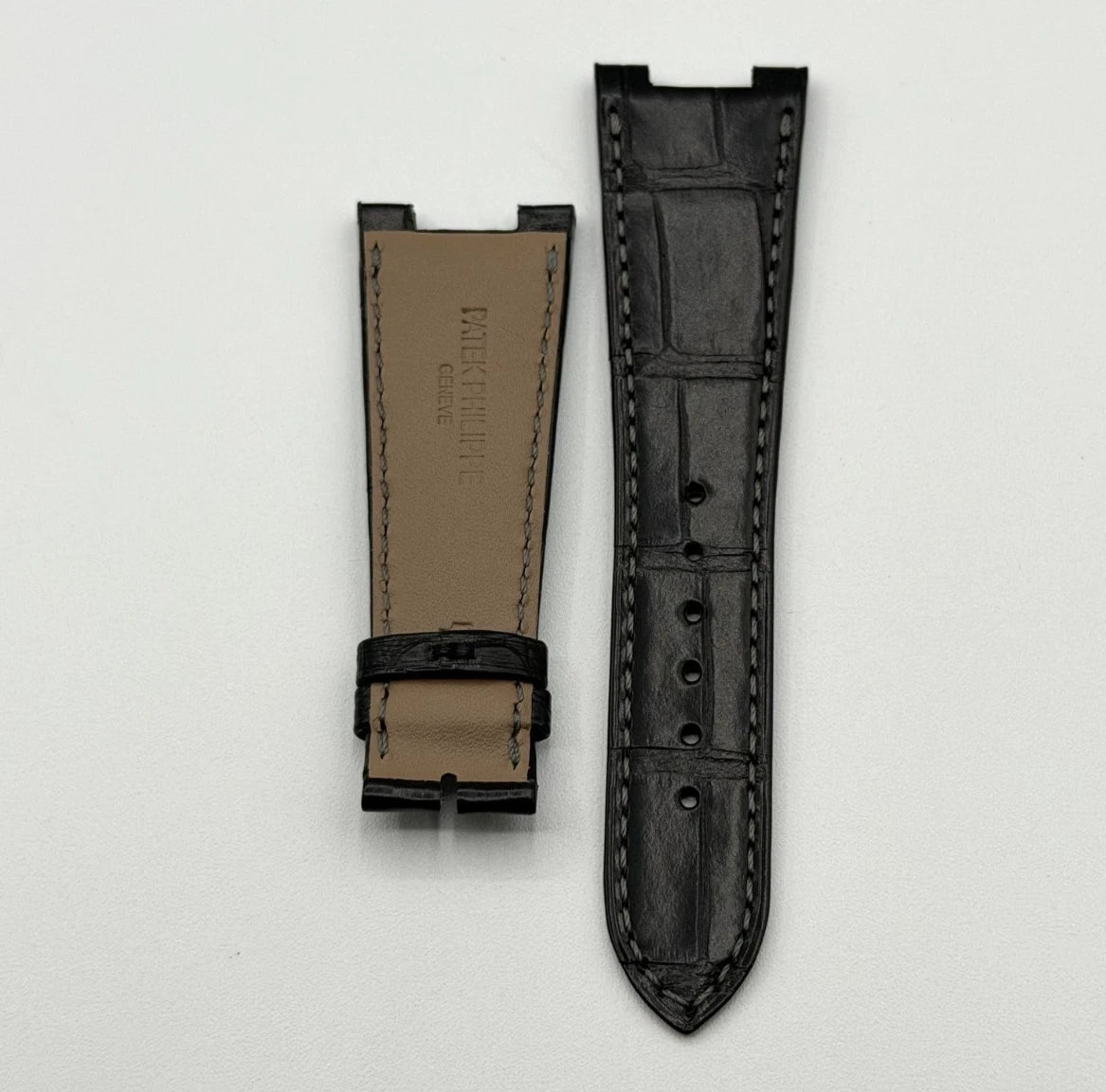 Patek Philippe Nautilus cinturino alligatore nero black strap 25/18mm