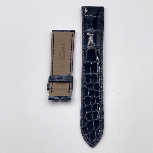 Patek Philippe cinturino alligatore blu blue alligator strap 20/18mm