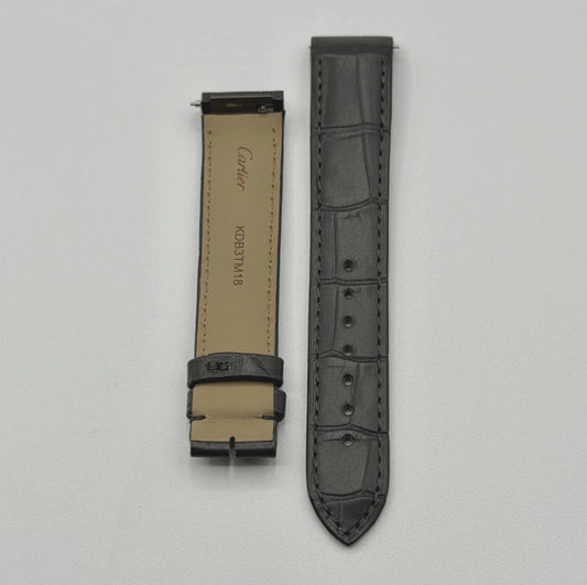 Cartier Santos Dumont cinturino alligatore grigio grey leather KDB3TM18 17/16mm