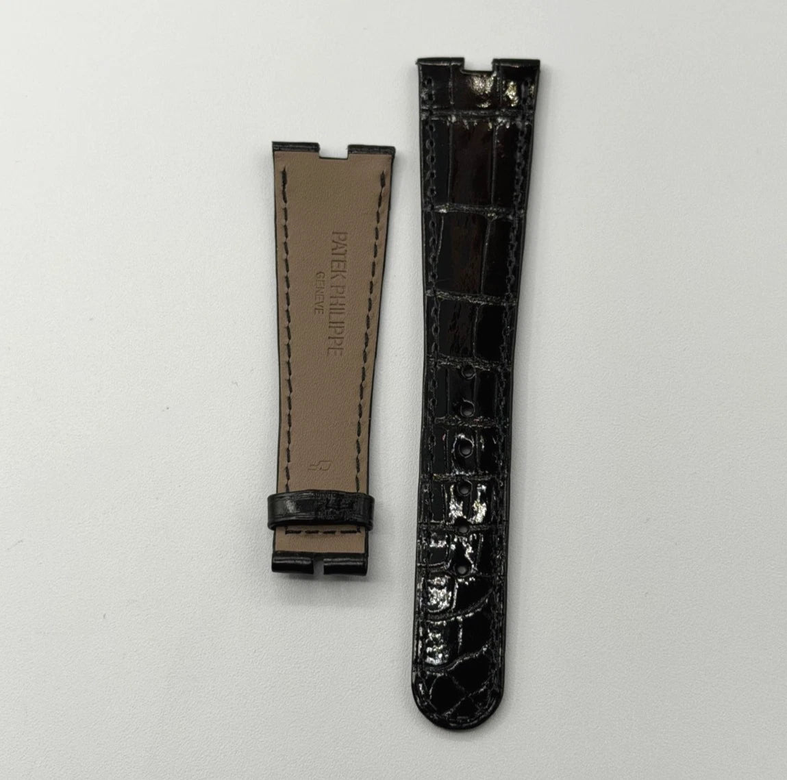 Patek Philippe Ellipse cinturino alligatore nero black alligator strap 21/15mm