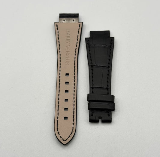 Harry Winston Ocean cinturino alligatore nero black strap 23.5(16)/16mm