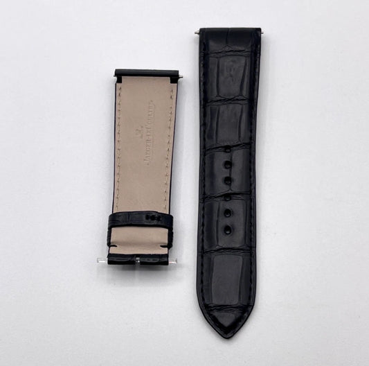 Jaeger Le-Coultre Reverso Duoface cinturino watch strap alligatore nero black 23/20mm