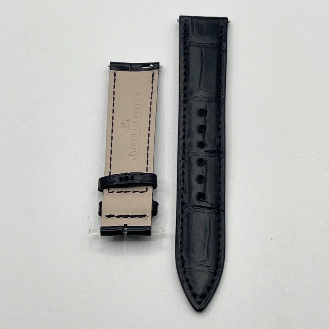 Jaeger Le-Coultre Master Ultra Thin 36 watch strap alligatore nero black 17/16mm